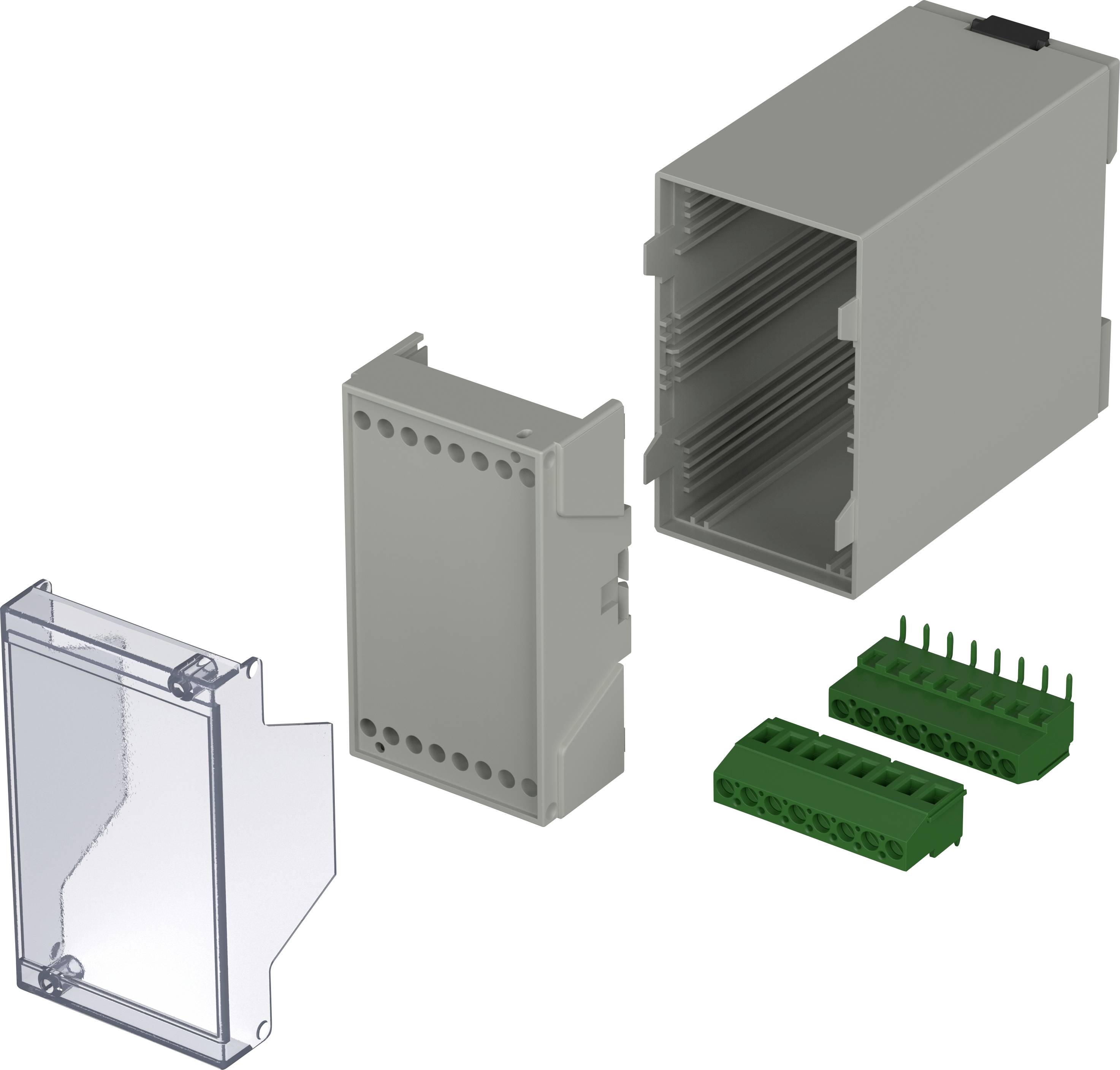 Bopla CN 45 AK-SET Hutschienen-Gehäuse 45 x 75 x 109.5 ABS Lichtgrau (RAL 7035) 1St.
