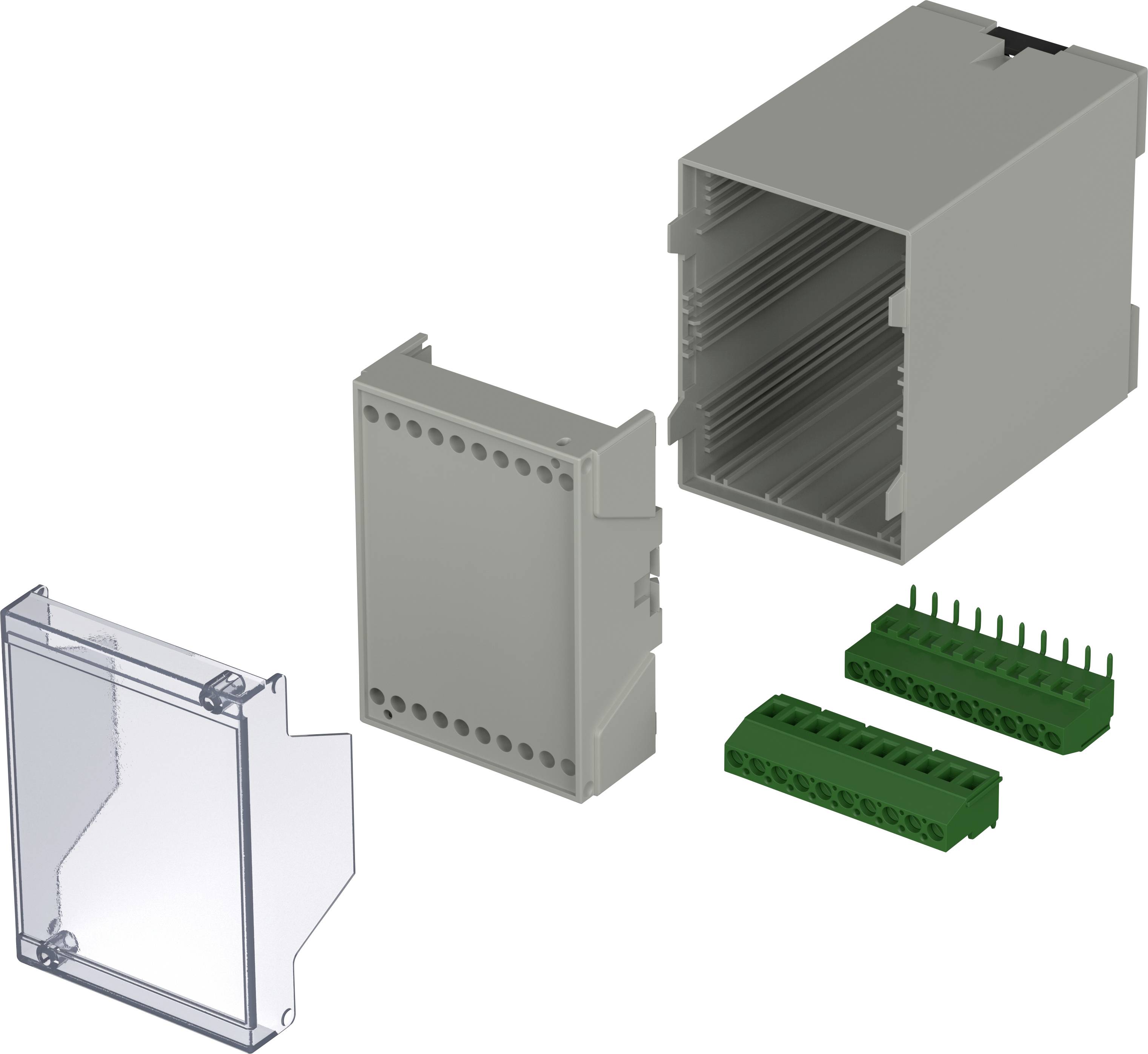 Bopla CN 55 AK-SET Hutschienen-Gehäuse 55 x 75 x 109.5 ABS Lichtgrau (RAL 7035) 1St.