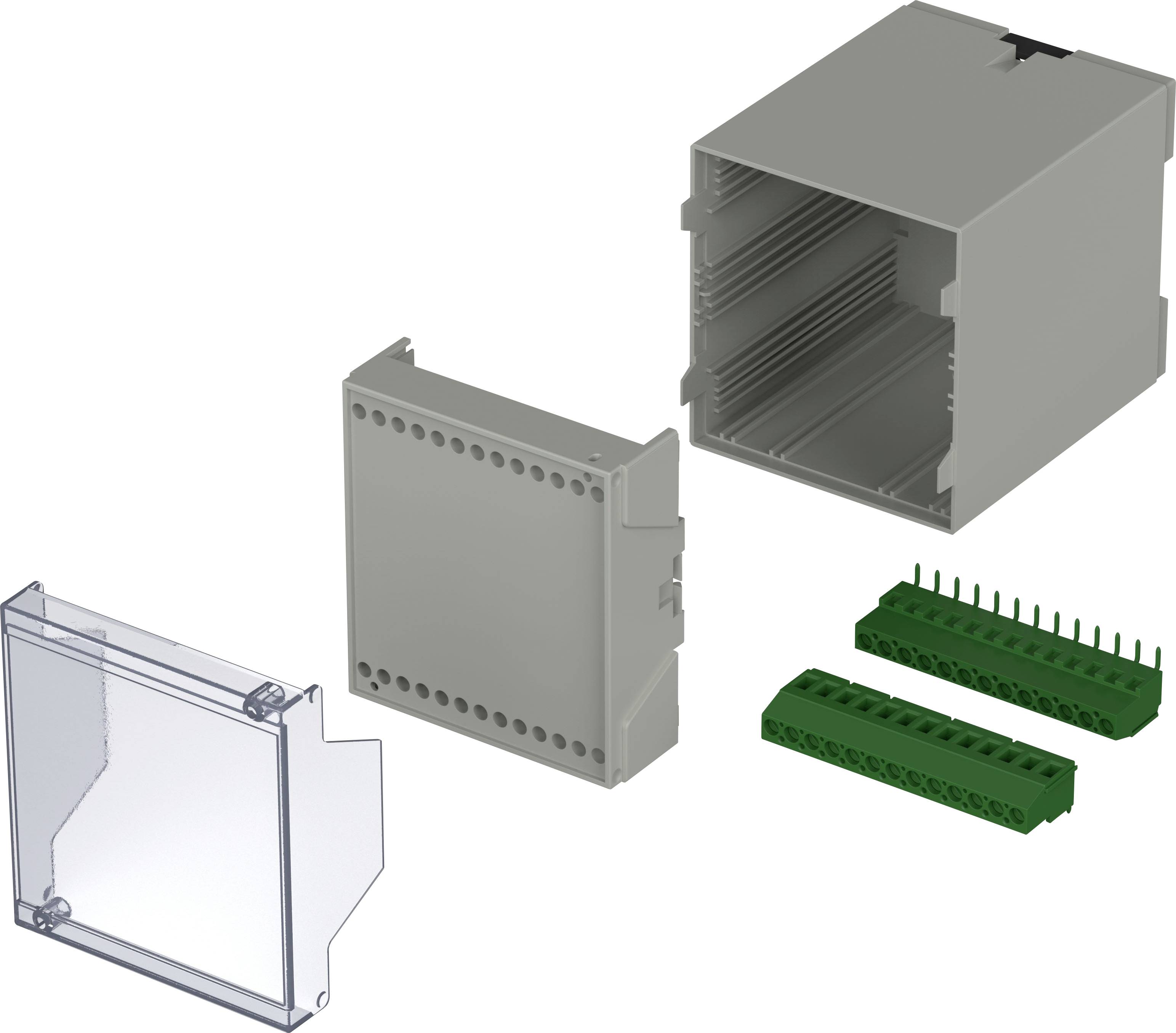 Bopla CN 70 AK-SET Hutschienen-Gehäuse 70 x 75 x 109.5 ABS Lichtgrau (RAL 7035) 1St.