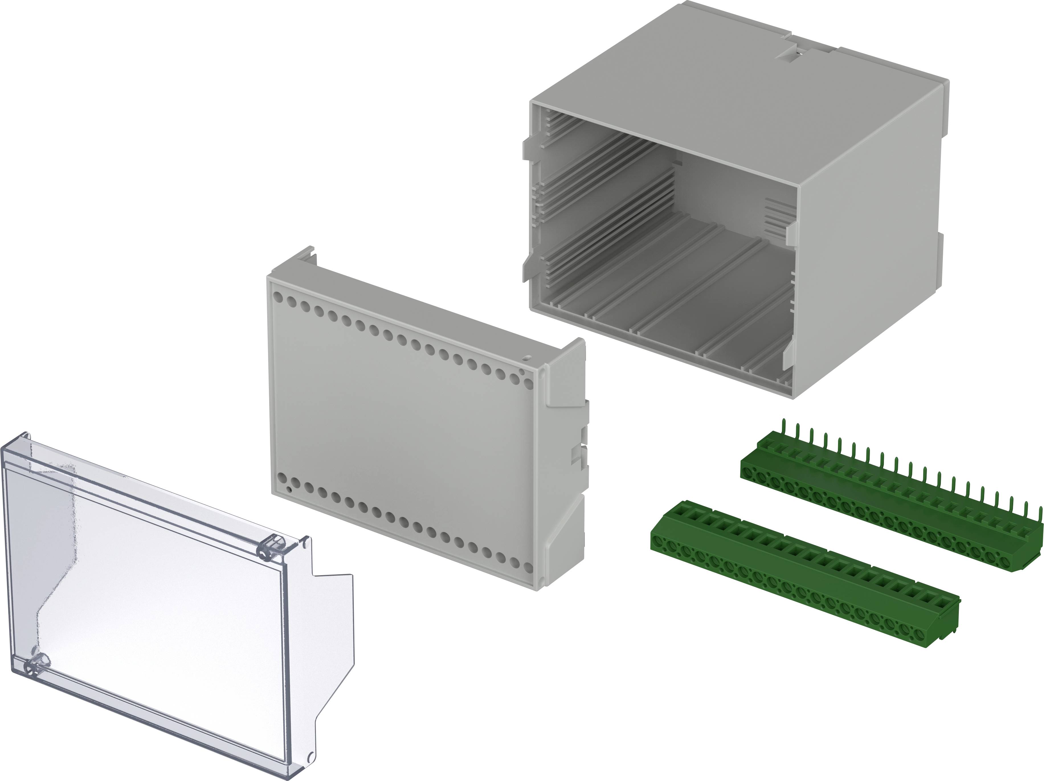 Bopla CN 100 AK-SET Hutschienen-Gehäuse 100 x 75 x 109.5 ABS Lichtgrau (RAL 7035) 1St.