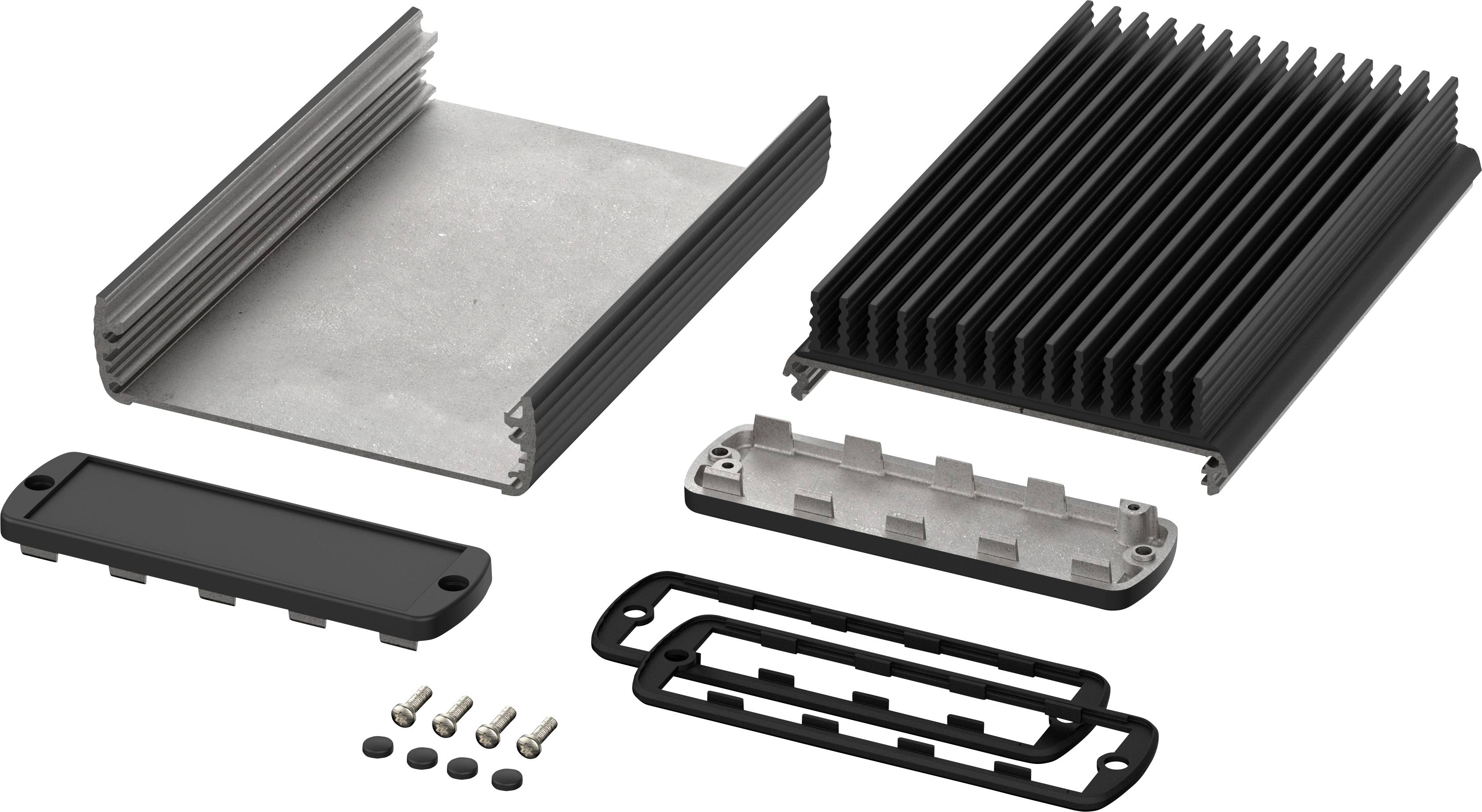 Bopla ABPH 1000-0150 K ALUBOS_SET 84510150.HMT1 Kühlkörper-Gehäuse 150 x 106 x 50 Aluminium Schwarz (RAL 9005) 1St.