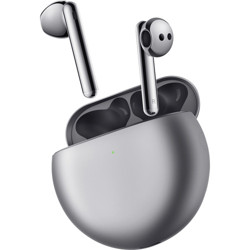 HUAWEI FreeBuds 4 In Ear Kopfhörer Bluetooth® Silber Headset, Magnetisch, Touch-Steuerung