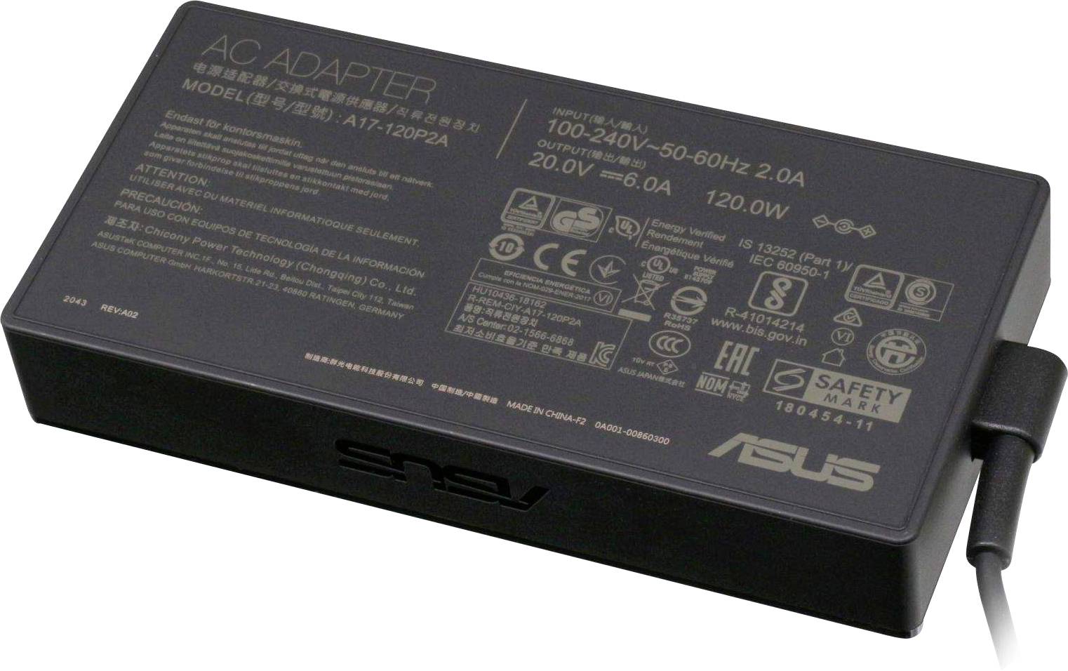Asus 0A001-00860100, A17-120P2A Notebook-Netzteil 120W 6A