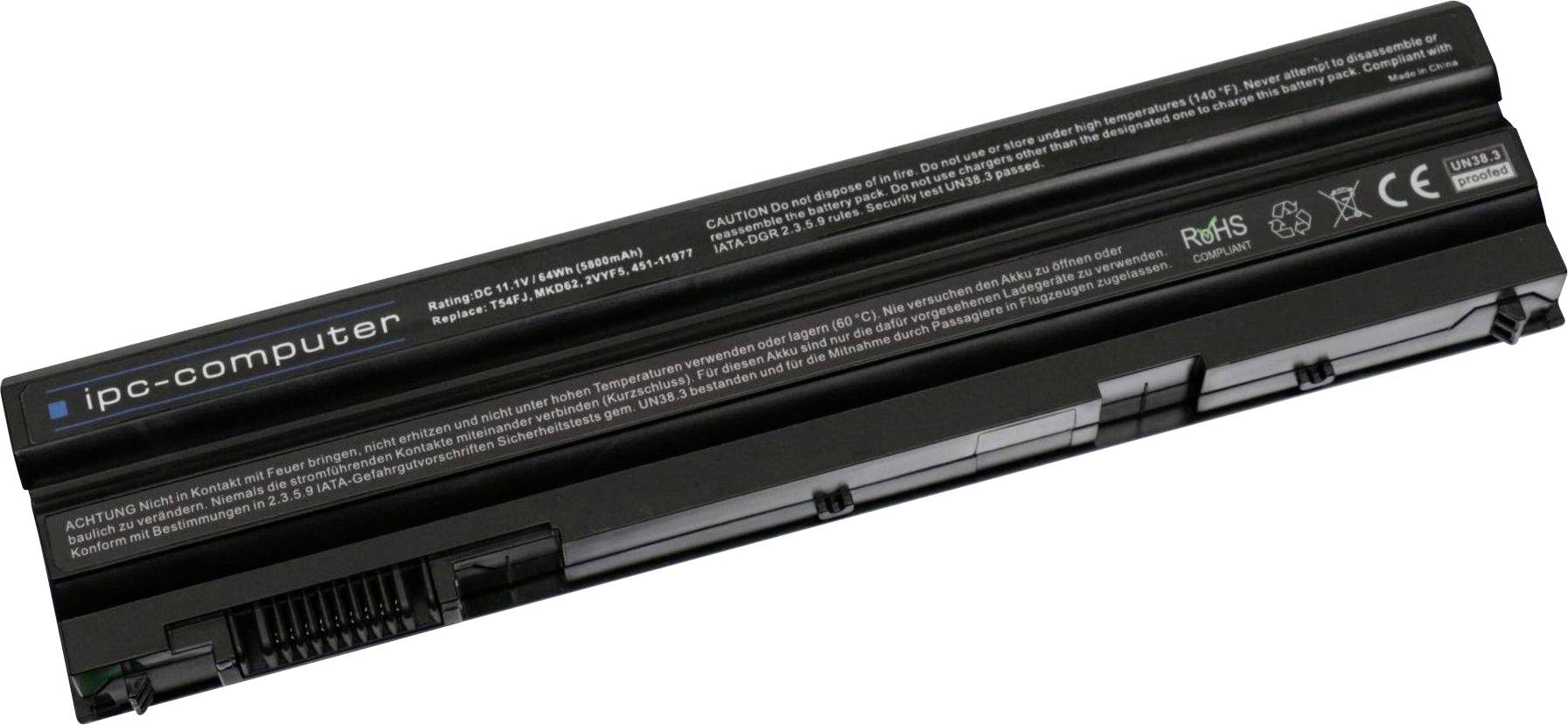 Ipc-computer Notebook-Akku N3X1D Replace 11.1V 5800 mAh Dell