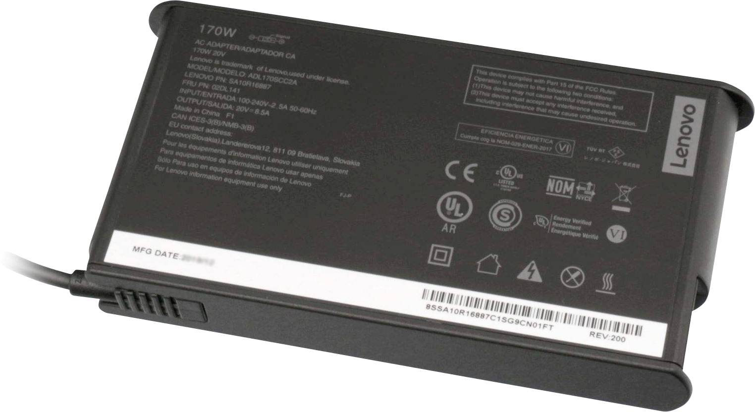 Lenovo 02DL141, 02DL140 Notebook-Netzteil 170W 8.5A