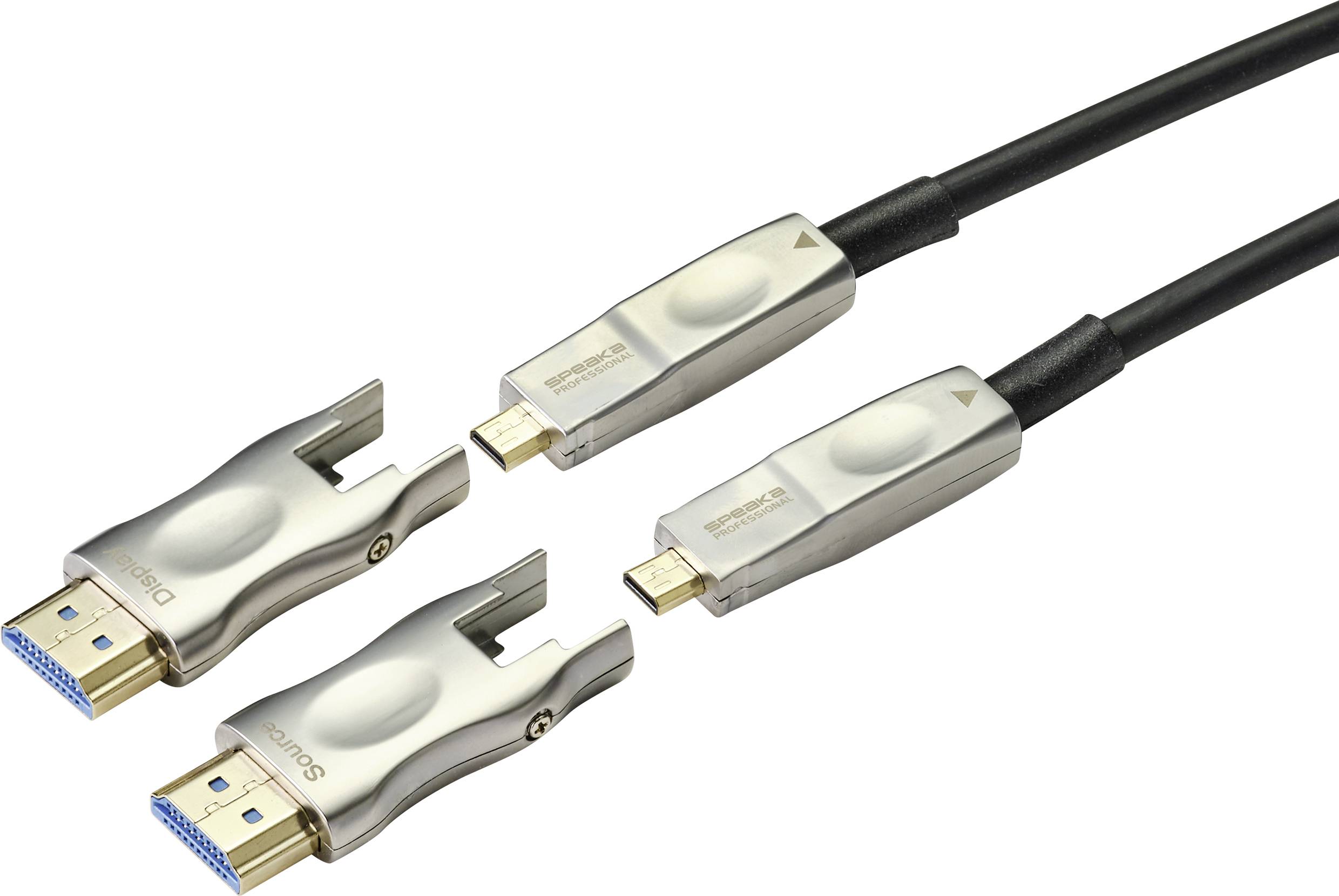SpeaKa Professional HDMI Adapterkabel HDMI-A Stecker, HDMI-Micro-D Stecker, HDMI-A Stecker, HDMI-Mi
