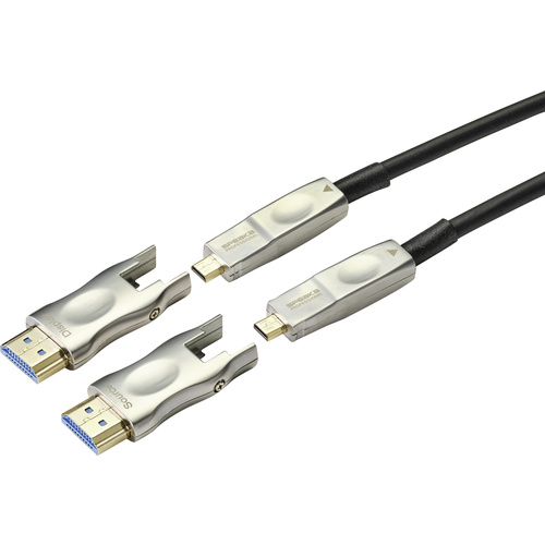 SpeaKa Professional HDMI Adapterkabel HDMI-A Stecker, HDMI-Micro-D Stecker, HDMI-A Stecker, HDMI-Micro-D Stecker 100.00m Schwarz
