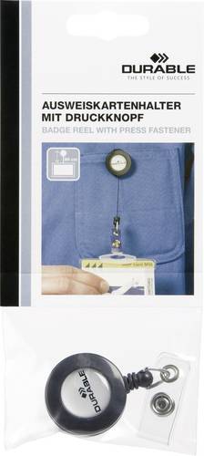 Durable 822658 Jojo für Ausweishalter Druckknopf-Schlaufe, Clip