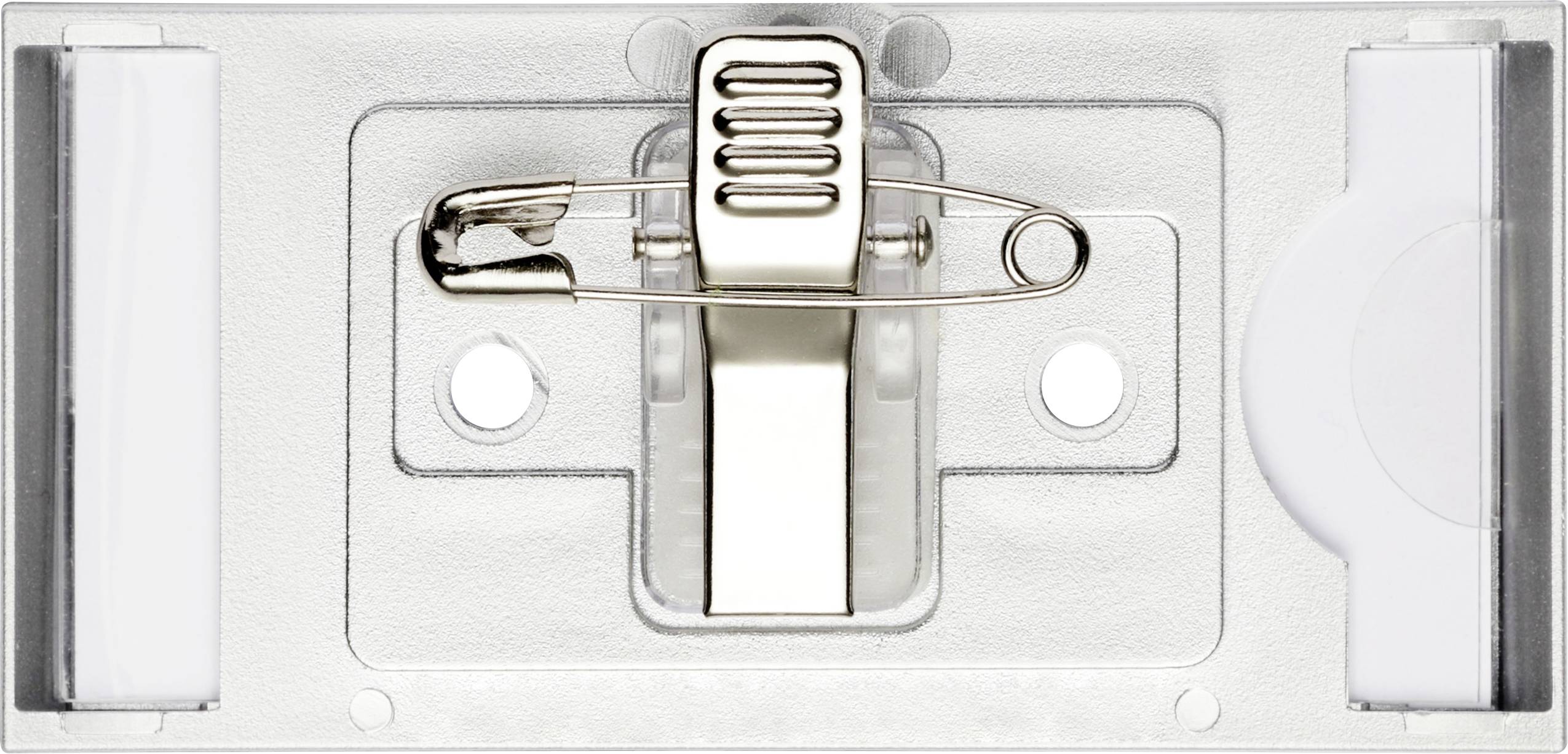 Durable 854123 Namensschild 854123 (B x H) 65mm x 30mm Sicherheitsnadel, Kombiklemme 10 St./Pack. 1 Set