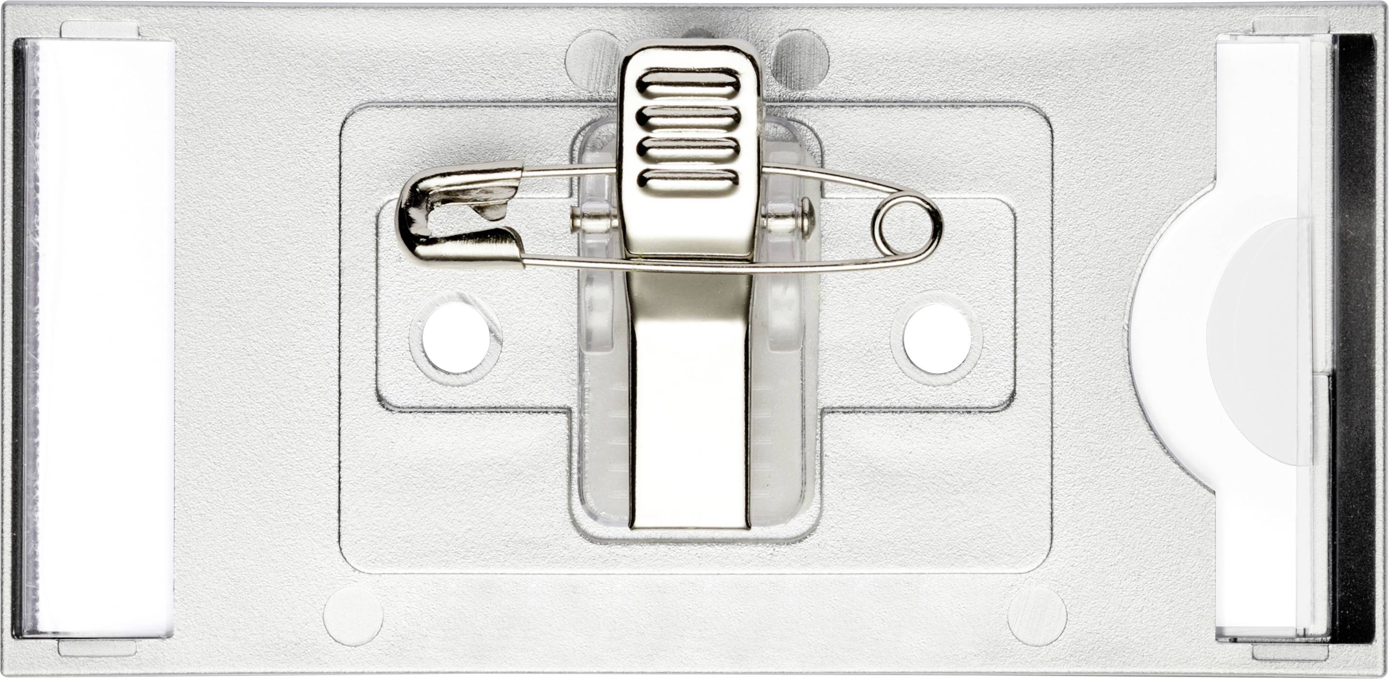 Durable 854323 Namensschild 854323 (B x H) 74mm x 34mm Sicherheitsnadel, Kombiklemme 10 St./Pack. 1 Set