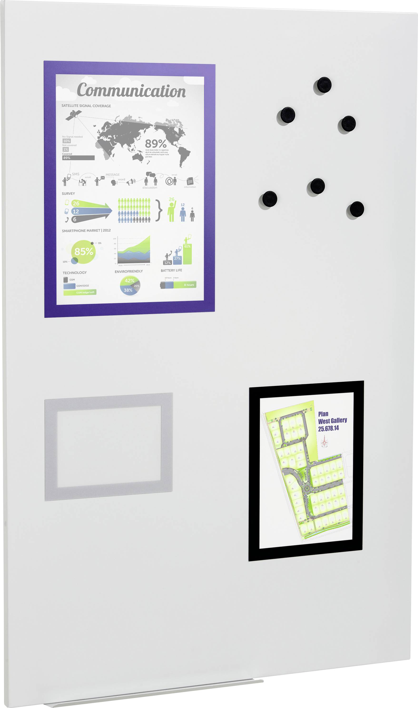 Durable Magnettafel 500210 (B x H x T) 600 x 900 x 15mm Grau 500210