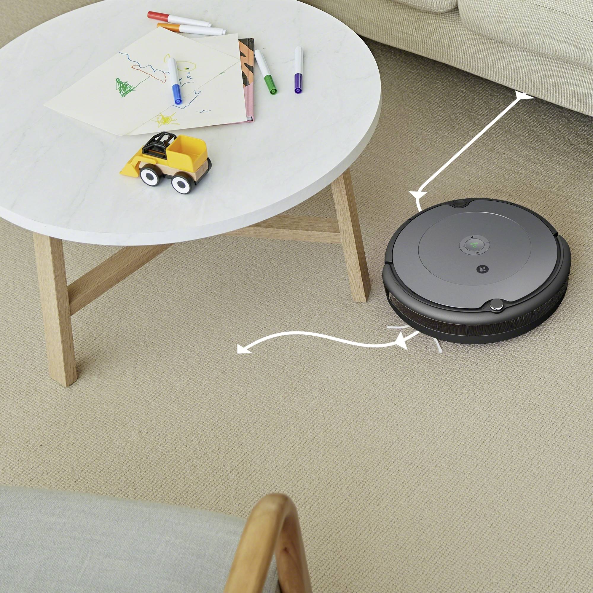 iRobot Roomba 697 Saugroboter Hellgrau, Schwarz kompatibel mit Amazon Alexa, kompatibel mit Google Home