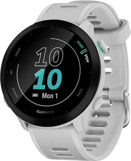 Garmin Forerunner 55 GPS, EU, Whitestone GPS-Laufuhr 42 mm Weiß