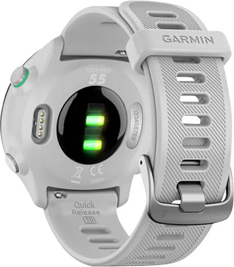 Garmin Forerunner 55 GPS, EU, Whitestone GPS-Laufuhr 42mm Weiß