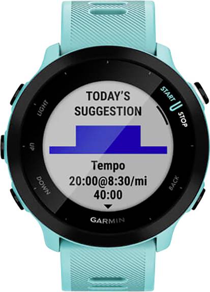 Garmin Forerunner 55 GPS, EU, Aqua GPS-Laufuhr 42mm Türkis