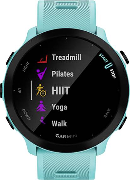 Garmin Forerunner 55 GPS, EU, Aqua GPS-Laufuhr 42 mm Türkis