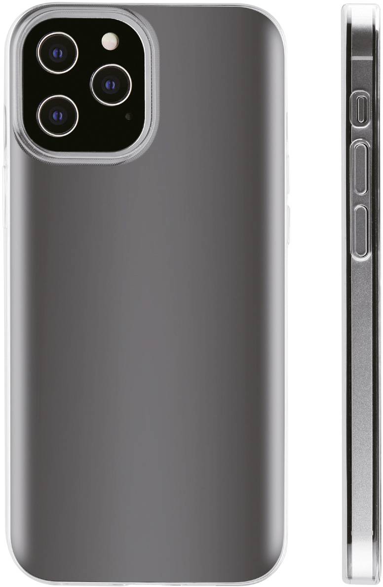 Vivanco Super Slim Backcover Apple iPhone 12, iPhone 12 Pro Transparent Induktives Laden, Spritzwasserfest, Staubdicht, Stoßfest