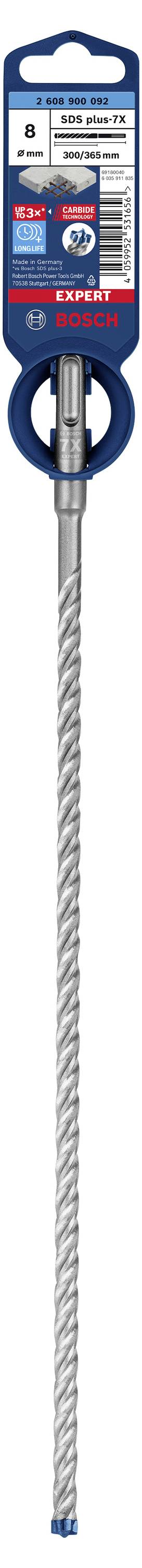Bosch Accessories EXPERT SDS plus-7X 2608900092 Hammerbohrer 1 Stück 8.00 mm Gesamtlänge 365 mm SDS-Plus 1 St.