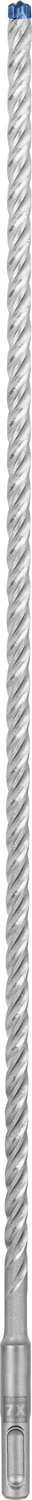 Eine Edelstahl-Schraube mit durchgehendem Gewinde. Sie ist lang mit einem flachen Kopf. Ideal für metallische oder hölzerne Befestigungen.