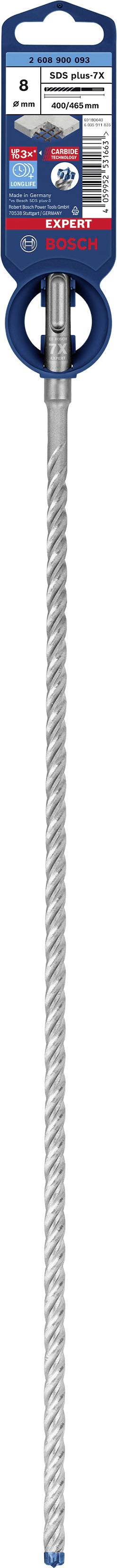 Bosch Accessories EXPERT SDS plus-7X 2608900093 Hammerbohrer 1 Stück 8.00mm Gesamtlänge 465mm SDS-Plus 1St.
