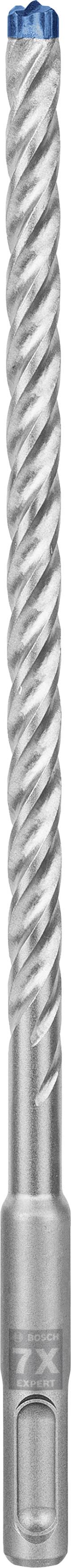 Metall-Bohrkopf mit verdrehter, spiralartiger Form und blau markiertem oberen Ende. Geeignet für die Bearbeitung harter Materialien.