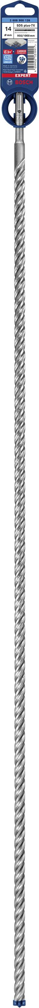Bosch Accessories EXPERT SDS plus-7X 2608900126 Hammerbohrer 1 Stück 14.00mm Gesamtlänge 1000mm SDS-Plus 1St.