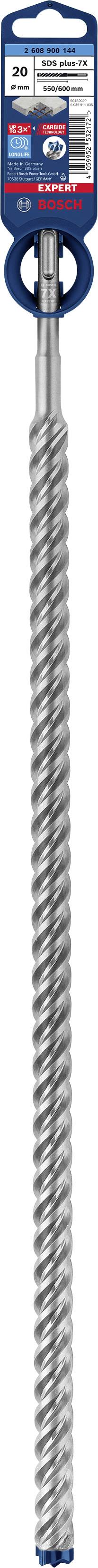 'Ultima-Sicherheitsschraube' mit blauem und rotem Schild, rostfreie Metallkonstruktion mit Gewinde, geeignet für Bauanwendungen.