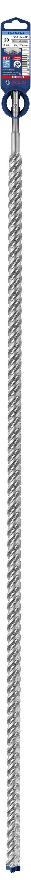 Bosch Accessories EXPERT SDS plus-7X 2608900145 Hammerbohrer 1 Stück 20.00 mm Gesamtlänge 1000 mm SDS-Plus 1 St.