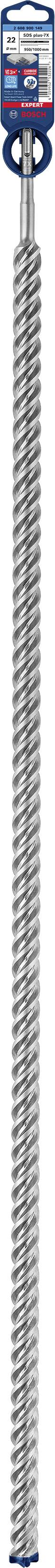 Bosch Accessories EXPERT SDS plus-7X 2608900149 Hammerbohrer 1 Stück 22.00mm Gesamtlänge 1000mm SDS-Plus 1St.