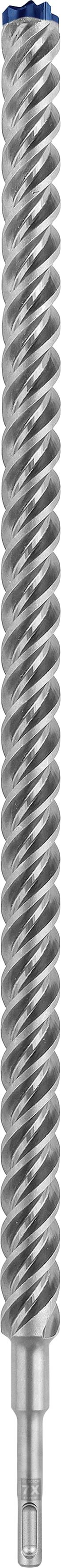 Ein silberner Schneidbohrer mit spiralförmigen Klingen, verwendet zum Bohren in Metall oder Holz.