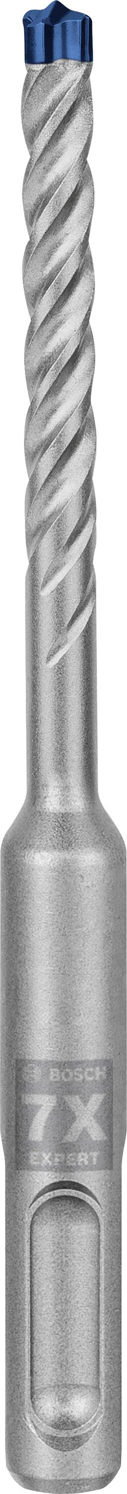 Metallbohrer mit spiralförmigem Schneidekopf und blauem Rand, geeignet für präzises Bohren in Hartmetalloberflächen.