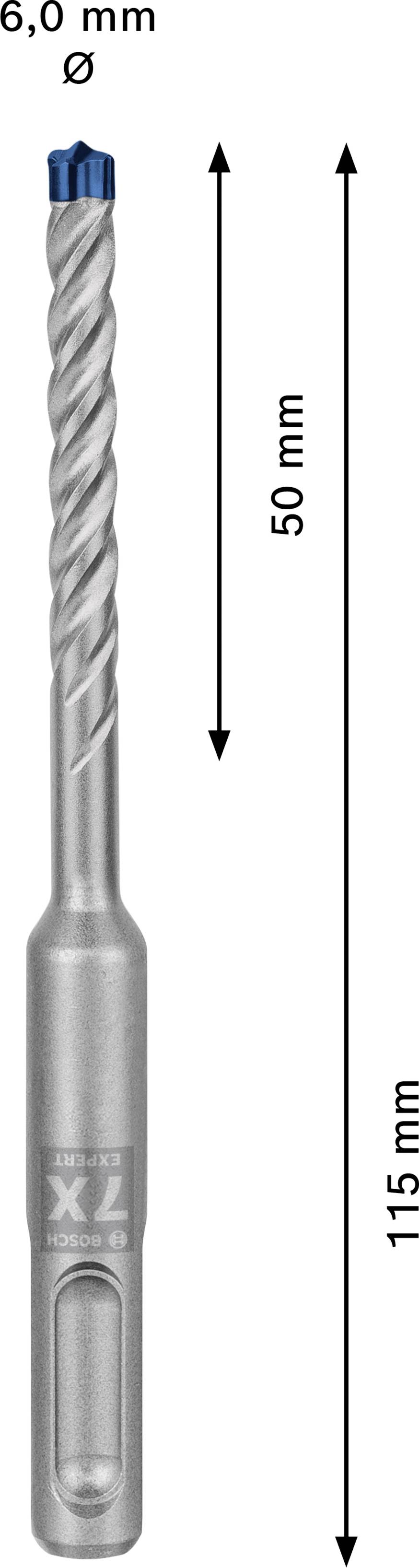 Bosch Accessories EXPERT SDS plus-7X 2608900159 Hammerbohrer 10teilig 6.00mm Gesamtlänge 115mm SDS-Plus 10St.