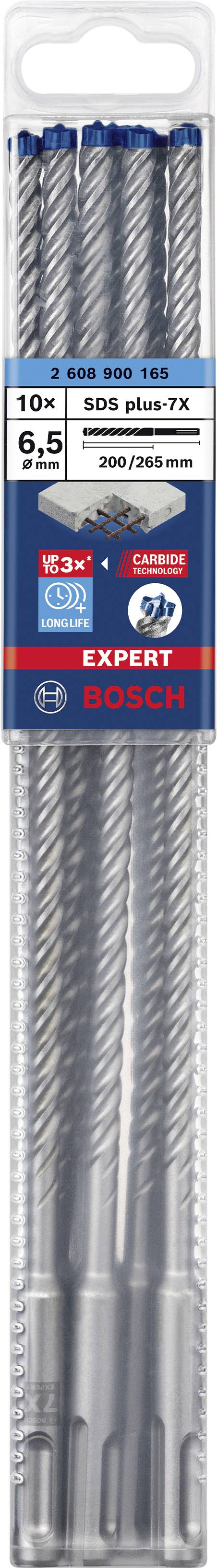 Bosch Accessories EXPERT SDS plus-7X 2608900165 Hammerbohrer 10teilig 6.50mm Gesamtlänge 265mm SDS-Plus 10St.