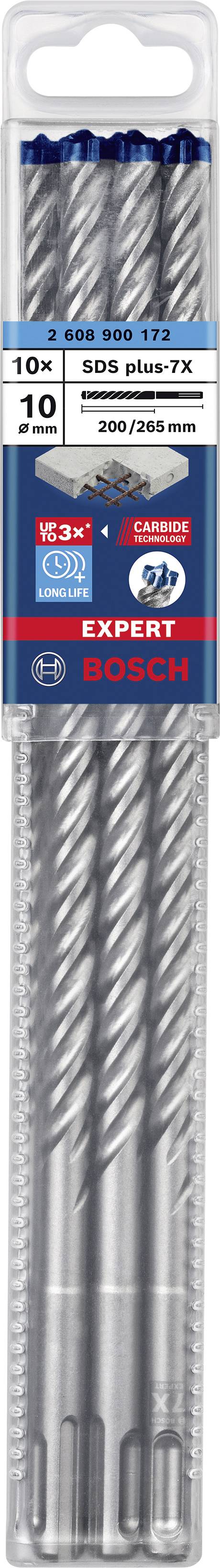 Bosch Accessories EXPERT SDS plus-7X 2608900172 Hammerbohrer 10teilig 10.00mm Gesamtlänge 265mm SDS-Plus 10St.
