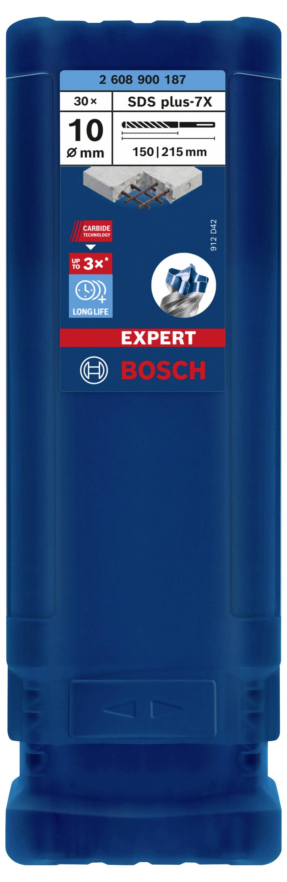 Bosch Accessories EXPERT SDS plus-7X 2608900187 Hammerbohrer 30teilig 10.00mm Gesamtlänge 215mm SDS-Plus 30St.