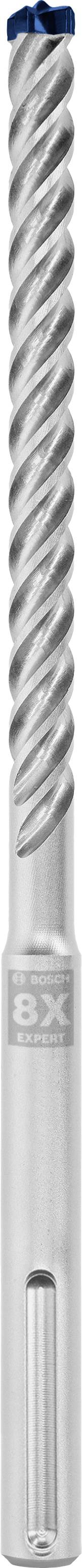 Metallischer Fräser mit spiralgeformten Schneidkanten zum Bohren oder Fräsen, aufrecht stehend, silberne Farbe.