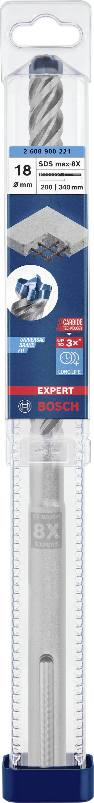 Bohrer-Set in Plastikverpackung, 12 mm Durchmesser. Aufschrift: 'Heavy Duty, Betonbohrer'. Geeignet für Beton und Stein.