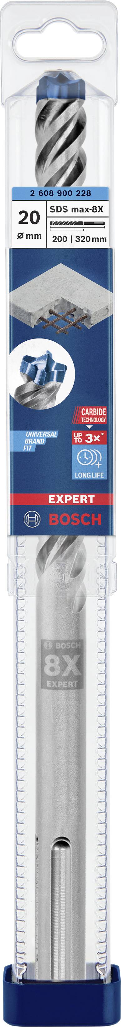 Bosch Accessories EXPERT SDS max-8X 2608900228 Hammerbohrer 1 Stück 20.00 mm Gesamtlänge 320 mm SDS-Max 1 St.