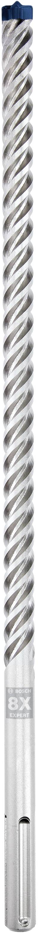 Ein grauer, spiralförmiger Bohrer mit blauer Spitze, spezialisiert für die Bearbeitung von Metall- oder Holzoberflächen.