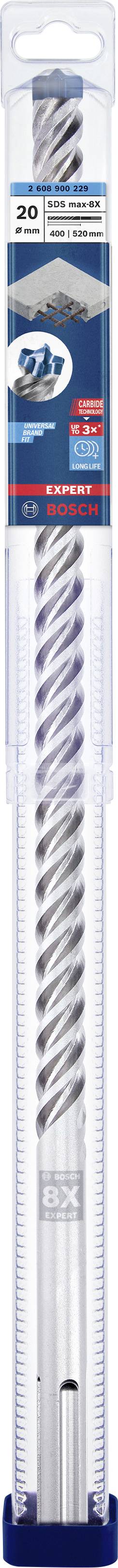 Bosch Accessories EXPERT SDS max-8X 2608900229 Hammerbohrer 1 Stück 20.00 mm Gesamtlänge 520 mm SDS-Max 1 St.