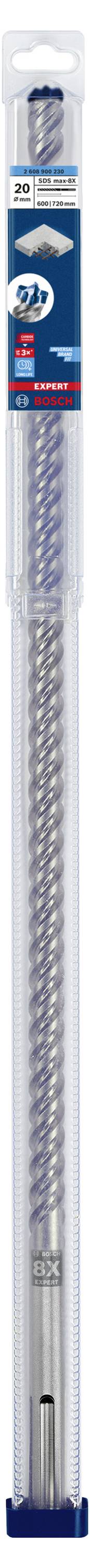 Bosch Accessories EXPERT SDS max-8X 2608900230 Hammerbohrer 1 Stück 20.00 mm Gesamtlänge 720 mm SDS-Max 1 St.