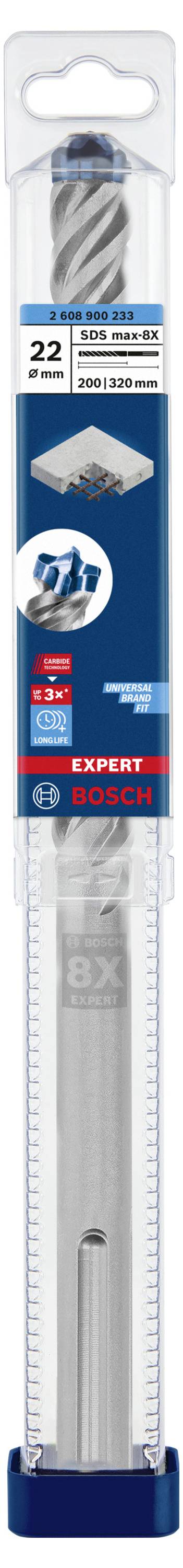 Bosch Accessories EXPERT SDS max-8X 2608900233 Hammerbohrer 1 Stück 22.00mm Gesamtlänge 320mm SDS-Max 1St.