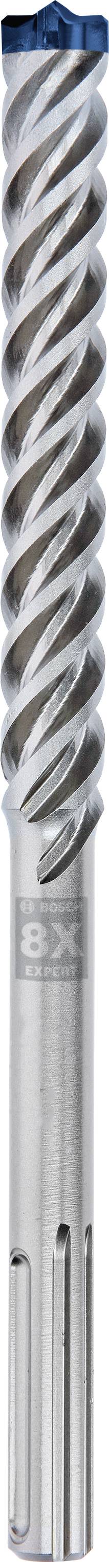 Ein silberner Spiralbohrer mit blauem Kopf, geeignet für Metallbearbeitung.