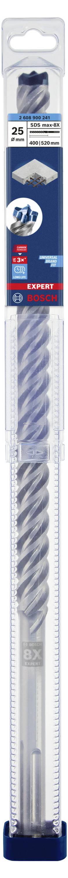 Bosch Accessories EXPERT SDS max-8X 2608900241 Hammerbohrer 1 Stück 25.00 mm Gesamtlänge 520 mm SDS-Max 1 St.
