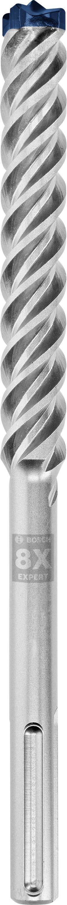 Ein silberner Spiralbohrer mit blauer Spitze, geeignet für Metallbearbeitung, zeigt eine präzise Schneide und Spiralnuten für effizientes Bohren.