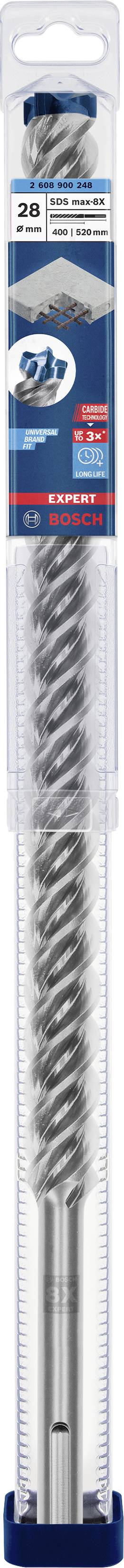 Bosch Accessories EXPERT SDS max-8X 2608900248 Hammerbohrer 1 Stück 28.00 mm Gesamtlänge 520 mm SDS-Max 1 St.