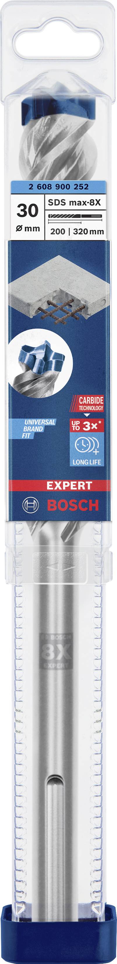 'Bosch' Fliesenbohrer, 3-teiliges Set mit 6, 8, 10 mm Durchmesser, geeignet für Fliesen, Keramik und Glas, hartmetallbeschichtet.