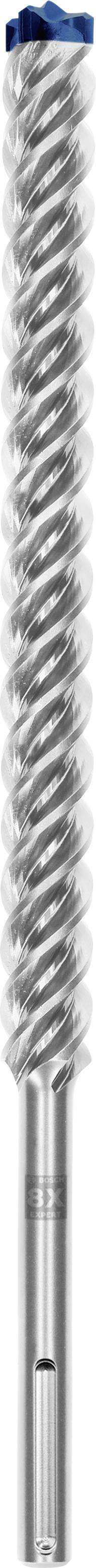 Schneidwerkzeug mit spiralförmigen Rillen und blau gefärbter Spitze, verwendet zum Schneiden oder Formen von Materialien.