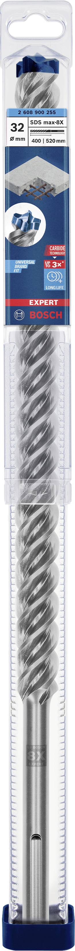 'Bosch' Betonbohrer im Kunststoffetui, 12 mm Durchmesser, für effektives Betonbohren. Verpackung zeigt Herstellermarke und Produktdetails.