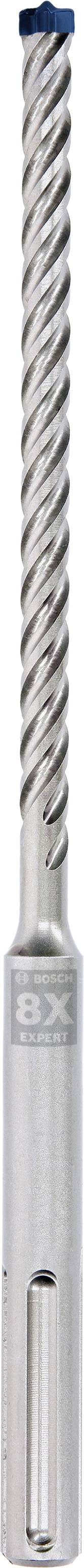 Ein Bohrer aus silbernem Metall mit spiralförmigem Schneidkopf und blauer Spitze, geeignet für präzise Bohrarbeiten in harten Materialien.